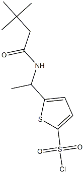 5-[1-(3,3-dimethylbutanamido)ethyl]thiophene-2-sulfonyl chloride Structure