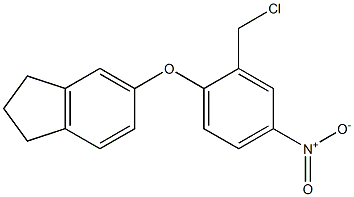 5-[2-(chloromethyl)-4-nitrophenoxy]-2,3-dihydro-1H-indene Structure