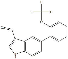 5-[2-(trifluoromethoxy)phenyl]-1H-indole-3-carbaldehyde 구조식 이미지