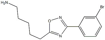 5-[3-(3-bromophenyl)-1,2,4-oxadiazol-5-yl]pentan-1-amine 구조식 이미지