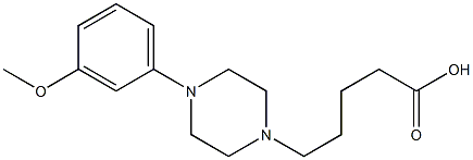 5-[4-(3-methoxyphenyl)piperazin-1-yl]pentanoic acid 구조식 이미지