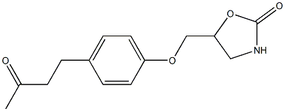 5-[4-(3-oxobutyl)phenoxymethyl]-1,3-oxazolidin-2-one 구조식 이미지