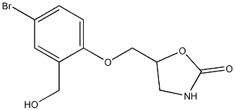 5-[4-bromo-2-(hydroxymethyl)phenoxymethyl]-1,3-oxazolidin-2-one 구조식 이미지