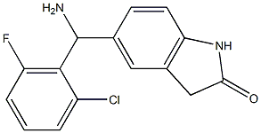 5-[amino(2-chloro-6-fluorophenyl)methyl]-2,3-dihydro-1H-indol-2-one 구조식 이미지