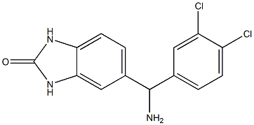 5-[amino(3,4-dichlorophenyl)methyl]-2,3-dihydro-1H-1,3-benzodiazol-2-one Structure