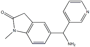 5-[amino(pyridin-3-yl)methyl]-1-methyl-2,3-dihydro-1H-indol-2-one 구조식 이미지