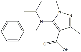 5-[benzyl(propan-2-yl)amino]-1,3-dimethyl-1H-pyrazole-4-carboxylic acid 구조식 이미지