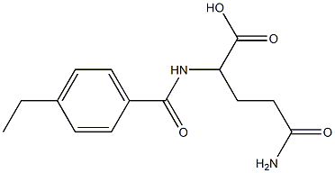 5-amino-2-[(4-ethylbenzoyl)amino]-5-oxopentanoic acid 구조식 이미지