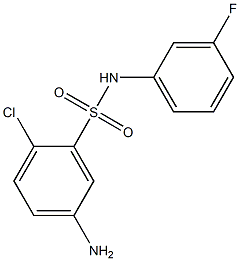 5-amino-2-chloro-N-(3-fluorophenyl)benzene-1-sulfonamide 구조식 이미지