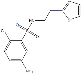 5-amino-2-chloro-N-[2-(thiophen-2-yl)ethyl]benzene-1-sulfonamide Structure