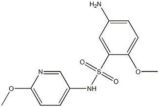 5-amino-2-methoxy-N-(6-methoxypyridin-3-yl)benzene-1-sulfonamide 구조식 이미지