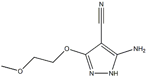 5-amino-3-(2-methoxyethoxy)-1H-pyrazole-4-carbonitrile Structure