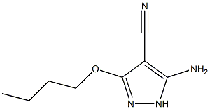 5-amino-3-butoxy-1H-pyrazole-4-carbonitrile Structure