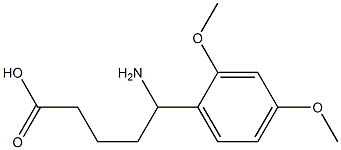 5-amino-5-(2,4-dimethoxyphenyl)pentanoic acid Structure