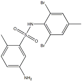 5-amino-N-(2,6-dibromo-4-methylphenyl)-2-methylbenzene-1-sulfonamide 구조식 이미지