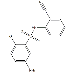 5-amino-N-(2-cyanophenyl)-2-methoxybenzene-1-sulfonamide 구조식 이미지