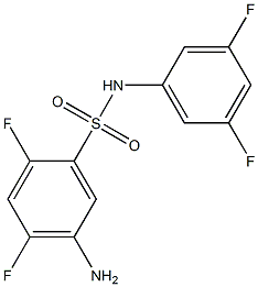 5-amino-N-(3,5-difluorophenyl)-2,4-difluorobenzene-1-sulfonamide 구조식 이미지
