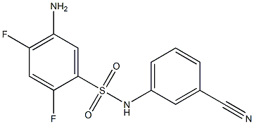 5-amino-N-(3-cyanophenyl)-2,4-difluorobenzene-1-sulfonamide 구조식 이미지