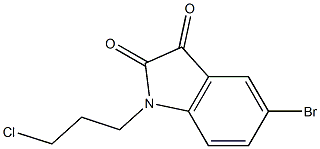 5-bromo-1-(3-chloropropyl)-2,3-dihydro-1H-indole-2,3-dione 구조식 이미지