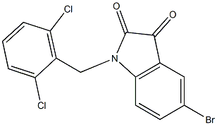 5-bromo-1-[(2,6-dichlorophenyl)methyl]-2,3-dihydro-1H-indole-2,3-dione 구조식 이미지