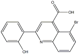 5-bromo-2-(2-hydroxyphenyl)quinoline-4-carboxylic acid 구조식 이미지