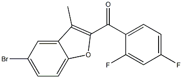 5-bromo-2-[(2,4-difluorophenyl)carbonyl]-3-methyl-1-benzofuran 구조식 이미지