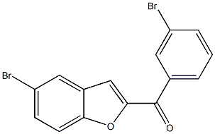 5-bromo-2-[(3-bromophenyl)carbonyl]-1-benzofuran 구조식 이미지