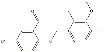 5-bromo-2-[(4-methoxy-3,5-dimethylpyridin-2-yl)methoxy]benzaldehyde Structure