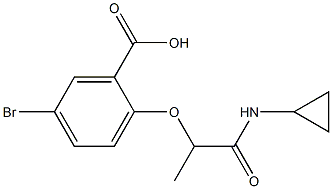 5-bromo-2-[1-(cyclopropylcarbamoyl)ethoxy]benzoic acid 구조식 이미지