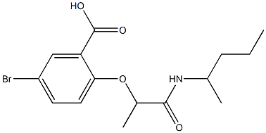 5-bromo-2-[1-(pentan-2-ylcarbamoyl)ethoxy]benzoic acid 구조식 이미지