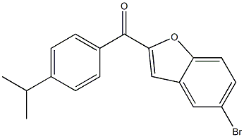 5-bromo-2-{[4-(propan-2-yl)phenyl]carbonyl}-1-benzofuran 구조식 이미지