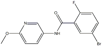 5-bromo-2-fluoro-N-(6-methoxypyridin-3-yl)benzamide 구조식 이미지