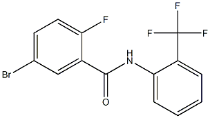 5-bromo-2-fluoro-N-[2-(trifluoromethyl)phenyl]benzamide 구조식 이미지