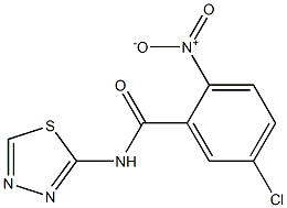 5-chloro-2-nitro-N-(1,3,4-thiadiazol-2-yl)benzamide 구조식 이미지