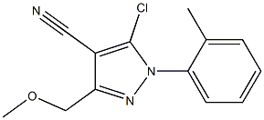 5-chloro-3-(methoxymethyl)-1-(2-methylphenyl)-1H-pyrazole-4-carbonitrile 구조식 이미지