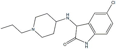 5-chloro-3-[(1-propylpiperidin-4-yl)amino]-2,3-dihydro-1H-indol-2-one 구조식 이미지