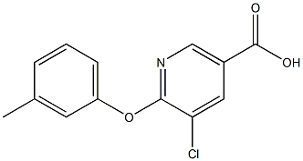 5-chloro-6-(3-methylphenoxy)nicotinic acid 구조식 이미지