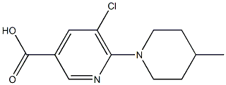 5-chloro-6-(4-methylpiperidin-1-yl)pyridine-3-carboxylic acid 구조식 이미지