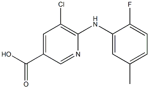 5-chloro-6-[(2-fluoro-5-methylphenyl)amino]pyridine-3-carboxylic acid 구조식 이미지