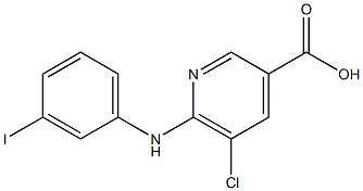 5-chloro-6-[(3-iodophenyl)amino]pyridine-3-carboxylic acid 구조식 이미지