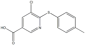5-chloro-6-[(4-methylphenyl)sulfanyl]pyridine-3-carboxylic acid 구조식 이미지