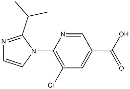 5-chloro-6-[2-(propan-2-yl)-1H-imidazol-1-yl]pyridine-3-carboxylic acid 구조식 이미지