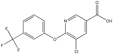 5-chloro-6-[3-(trifluoromethyl)phenoxy]pyridine-3-carboxylic acid 구조식 이미지