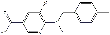 5-chloro-6-{methyl[(4-methylphenyl)methyl]amino}pyridine-3-carboxylic acid 구조식 이미지