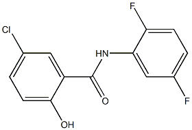 5-chloro-N-(2,5-difluorophenyl)-2-hydroxybenzamide 구조식 이미지