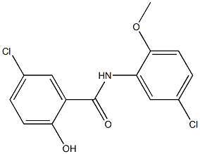 5-chloro-N-(5-chloro-2-methoxyphenyl)-2-hydroxybenzamide Structure