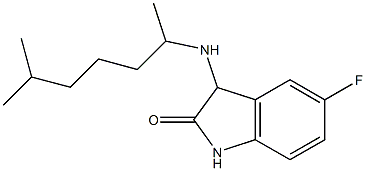5-fluoro-3-[(6-methylheptan-2-yl)amino]-2,3-dihydro-1H-indol-2-one Structure