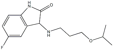 5-fluoro-3-{[3-(propan-2-yloxy)propyl]amino}-2,3-dihydro-1H-indol-2-one 구조식 이미지