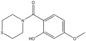 5-methoxy-2-(thiomorpholin-4-ylcarbonyl)phenol 구조식 이미지