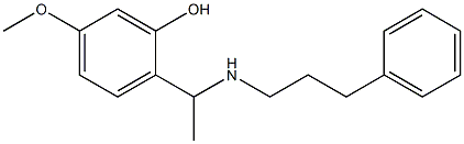 5-methoxy-2-{1-[(3-phenylpropyl)amino]ethyl}phenol Structure